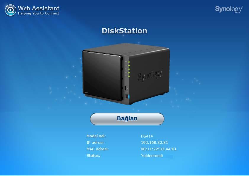 Bölüm DiskStation'a DSM yükleyin Bölüm 3: 3 Donanım kurulumu tamamlandıktan sonra, lütfen Synology NAS için özel olarak geliştirilmiş tarayıcı tabanlı işletim sistemi olan DiskStation Manager (DSM)