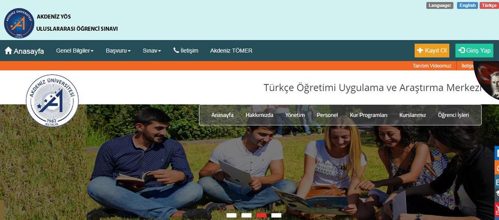Türkçe Öğretimi Uygulama ve Araştırma Merkezi (Akdeniz TÖMER) web