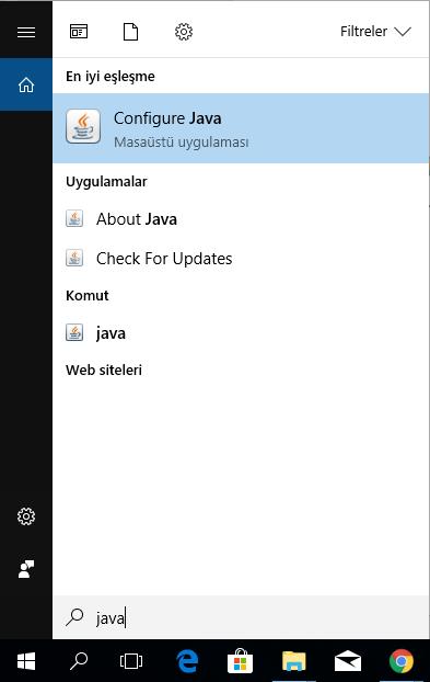 (JAVA 8) yüklü olması gerekmektedir. Java nın güncel versiyonunu bilgisayarınıza yüklendikten sonra Java da güvenlik ayarlarından https://e-imza.tubitak.gov.
