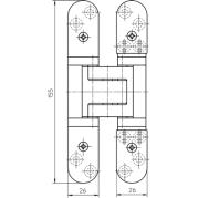 Yatayda: +/-3mm Dikeyde: +/-3mm Derinlikte: +/-1mm Teknik özellikler: Taşıma Kapasitesi 120kg Uzunluk (Kanat/Kasa) 155,0mm / 155,0mm Genişlik (Kanat/Kasa) 26,0mm /