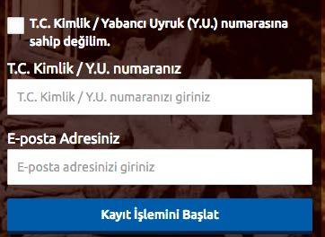 3 şifre talebinde bulunabilir. Kayıt olma işlemi 2 aşamadan oluşmaktadır. Birinci aşamada kayıt isteği bulunma, ikinci aşama ise kişisel bilgilerin girilerek kayıt işleminin tamamlanmasıdır.