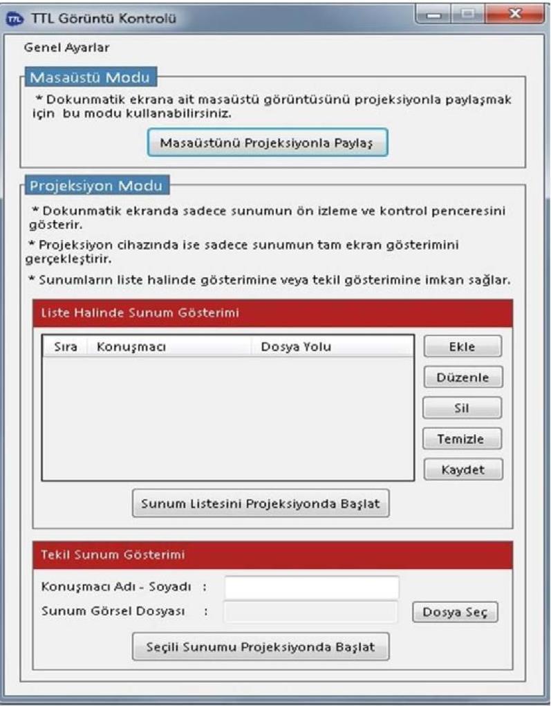 Sayfa 3/11 Görüntü Kontrol Programı 1. Görüntü Kontrolü Nedir? Bu uygulama Dijital Kürsü sistemleri için özel olarak hazırlanmıştır.