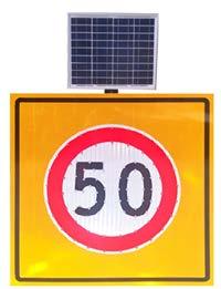 10 GÜNEŞ ENERJİLİ YOL BAKIM LEVHALARI Güneş Enerjili Azami Hız Sınırı Levhası (50 km) TT-29