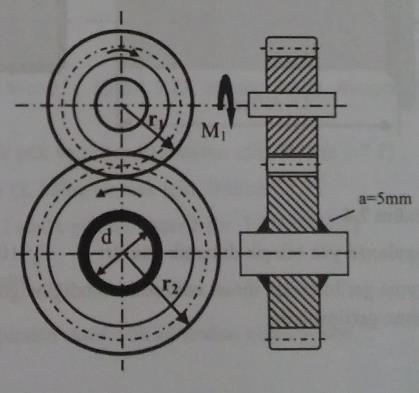 57 d = 60 mm a = 5 mm J e = πd 4 /64 J p = πd 4 /32 Soru 4: Aşağıda şekli verilen kare kesitli (kenar uzunluğu 40 mm) St50