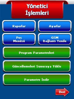 Kullanıcı Bilgileri: Bu ekranda Kasiyer bilgilerini görüntüleyebilir ve kullanıcı adı, şifre