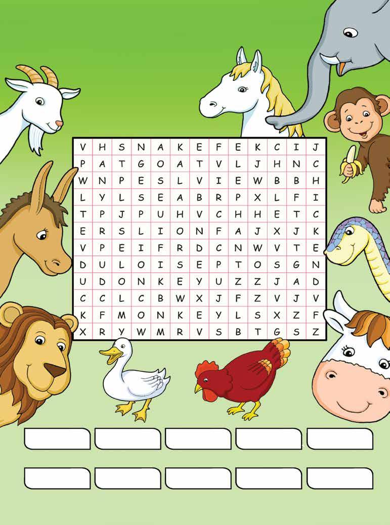 Animals Solve the puzzle below. There is one example for you.