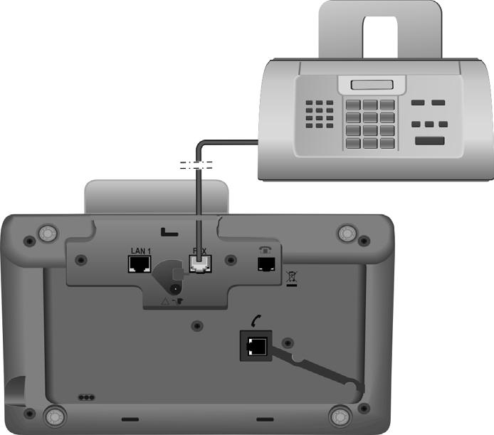 Başka cihazları bağlama/kullanma Faks cihazını bağlama (ISDN) Baz ünitenizin FAKS portu üzerinden ITU-T Grup 3 tipinde bir faks cihazı bağlayabilirsiniz.