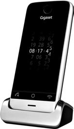 Aksesuar Gigaset el cihazı SL910H Kasım / Aralık 2012'de piyasaya sürülecek ilk donanım yazılımı güncellemesi (Sürüm 100) ile tamamen uyumlu u Dokunmatik ekran üzerinden yenilikçi kumanda konsepti u