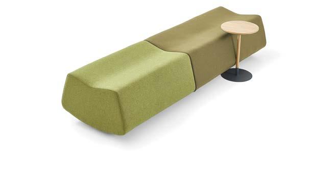 cento design / orlandini design kuka bench Yalın çizgilere sahip Cento, ortak kullanım alanları için ideal bir oturma elemanı.