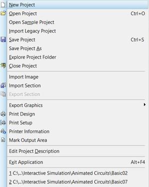 Open Project: Daha önce oluşturmuş olduğunuz proje dosyasını çağırmak için bu seçenek kullanılır. Bu seçenek çalıştırıldığında, karşımıza bir iletişim penceresi gelecektir.