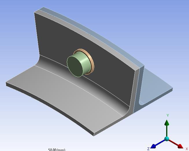 Şekil 3: Dilim model geometrisi Dilim geometrisinin ANSYS kullanılarak modellenmesinde dört adet geometrik girdi parametrik değişken olarak tanımlanmıştır (bkz. Şekil 4).