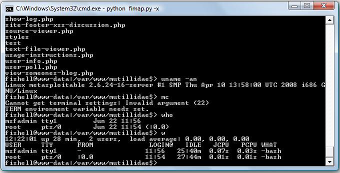 Ö. F. Kaya, E. Öztürk / Veri Ağ Güvenliği İçin Uygulama ve Analiz Çalışmaları. 4.2.2.5 FIMAP Fimap bir python aracıdır.
