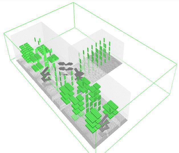 Ağ yapısı oluşturulmuş binanın tam modeli (Entire model of the building with mesh structure) 2.3.