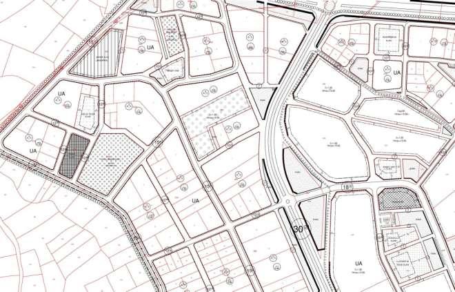 ile Kuzeyindeki Alan - 1638 Ada 1 Nolu Parsel Pazar Alanı, batısındaki alan da 12 metre en kesitli taşıt yolu, 218 Ada 1 Nolu Parsel Resmi Kurum Alanı, çevresi ise 10