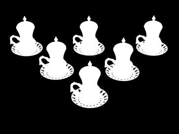 200-K Kuşaklı Çay Seti 6 lı Kutu / Belted Tea Set