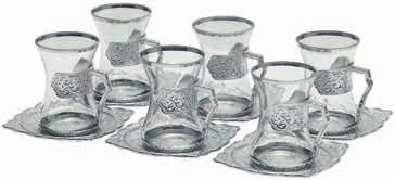 159-K Beyzade 6 lı Çay Seti / Beyzade Tea Set for 6 Persons