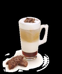 Smoothie stilinde hazırlanan kurabiyeli ve buzlu kahve.