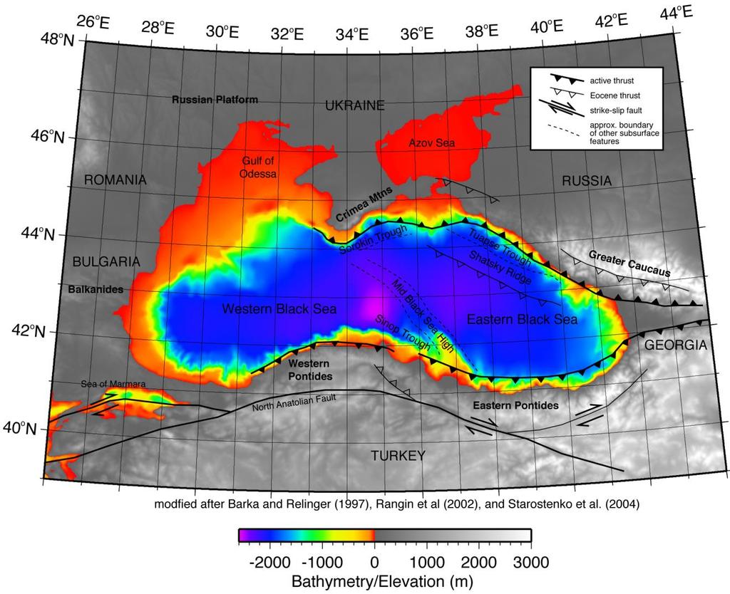 TÜRKİYE Yİ ÇEVRELEYEN DENİZLER KARADENİZ Karadeniz, 422.000 km², Azak la birlikte 449 km² alan kaplamakta olup, Türkiye ile 1685 km kıyısı vardır.