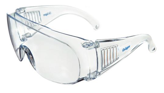 04 Dräger X-plore 3300/3500 Sistem parçaları Dräger X-pect 8100 Gözlük Kılıfı D-33519-2009 Dräger X-pect 8100 gözlük kılıﬂarı, çok sayıda uygulama ve ziyaretçiler için klasik koruyucu gözlük