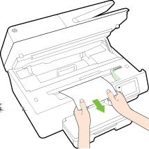 DİKKAT: Kağıt silindirlerden dışarı çekilirken yırtılırsa, yazıcı içinde kağıt parçası kalıp