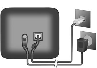 Baz ünite Baz ünite 4 2 1 5 3 Telefon kablosunu, kablo oturana kadar baz ünitenin arka tarafındaki bağlantı yuvasına 1 sokun.