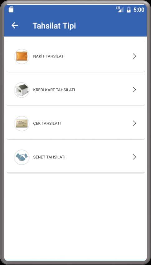 TAHSİLAT GİRİŞİ ÇOK KOLAY! Nakit, çek, senet ve kredi kartı türlerinde tahsilat girişi yapılabilir.