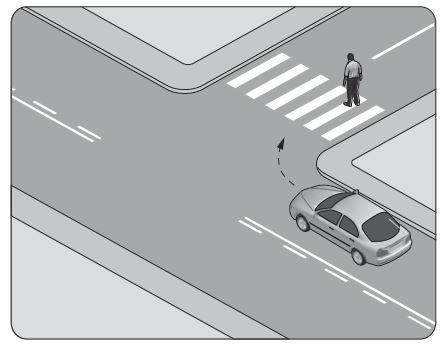 A) Çok dikkatli olduğu B) Çok tecrübeli olduğu C) Trafik kuralına uymadığı D) Yolun yapısına bağlı olarak hareket ettiği 102-) Şekildeki gibi sağa