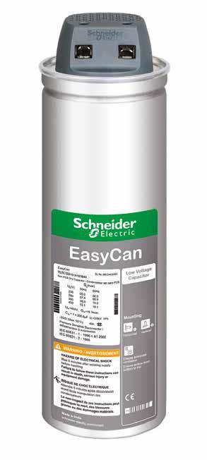 EasyCan Monofaz Kondansatörler Enerji verimliliği için kolay seçim IEC 60831-1/2 standardıyla uyumlu ve tip testi raporlu 1 ila