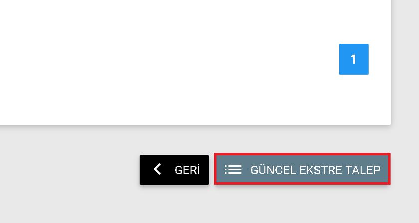 Yönetim bilgilendirilerek, en güncel bilgilerin bayi tarafından talep edilmesi sayfa sonunda bulunan güncel ekstre talep düğmesi ile sağlanır. 14. Güncel Ekstre Talep Düğmesi Gösterimi 2.