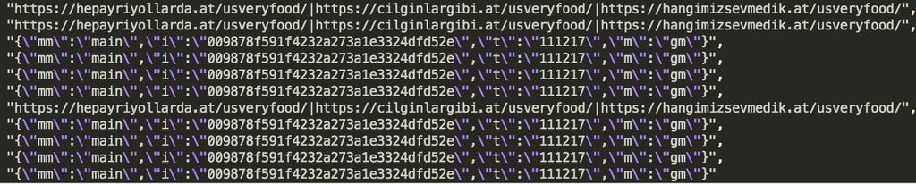 Zararlı uygulamanın botnet operasyonları için yolladığı istek ve isteğin yollandığı domain bilgileri aşağıda görülebilir.