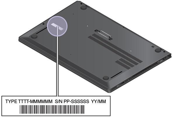 FCC ID ve IC Sertifikasyon numarası FCC ID ve IC Sertifikasyon bilgileri, aşağıdaki şekilde gösterildiği üzere, bilgisayarda yer alan bir etikette belirtilmektedir.