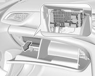 Gösterge panosu sigorta kutusu Soldan direksiyonlu araçlarda, sigorta kutusu gösterge panelindeki bir kapağın arkasında bulunur.
