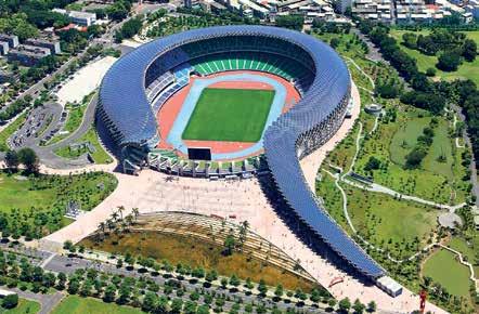MİMARİDE STADYUMLAR Kaohsiung Stadyumu Japon mimar Toyo Ito tarafından tasarlanan stadyum, enerji ihtiyacını tamamen güneş enerjisiyle karşılayan ilk stadyum olma özelliği taşıyor.