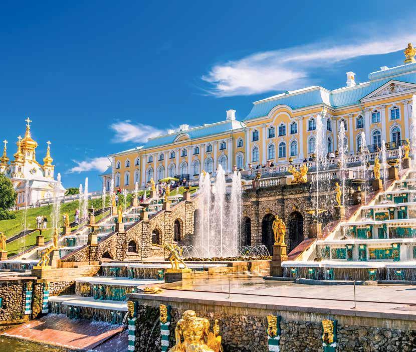 İHRACAT KAPILARI / RUSYA St Petersburg daki Peterhof Grand Palace, etkileyici mimarisi ve görsel bir şölen sunan bahçesi ile turistlerin en çok ziyaret ettiği yerler arasında bulunuyor.