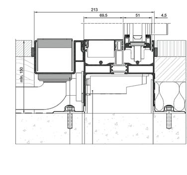 Artline XL is a top-level sliding system with a 150 mm case and 57 mm vent depth, heat insulated.