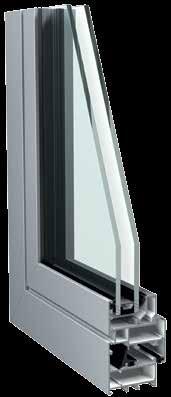 Plaisance 50 Isı yalıtımsız kapı ve pencere / Non-thermally broken window and door Plaisance 50 aluminyum kapılar ve pencereler için 50 mm yapı derinliğine sahip, ısı yalıtımsız bir sistemdir.