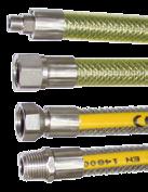 TURC FLEX natural gas connection hoses with long service life have 1 stainless steel hose with high flexibility, 2 stainless steel wire, and 3-layer structure of which external surface is made of 3