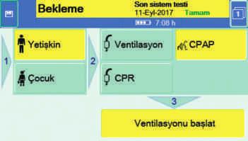 14 OXYLOG VE300 İLE NIV OXYLOG VE300'ÜN KULLANIMI Hazırlık NIV, cihazda SPN-CPAP veya SPN-CPAP/PS basınç kontrollü ventilasyon modunda mevcuttur.