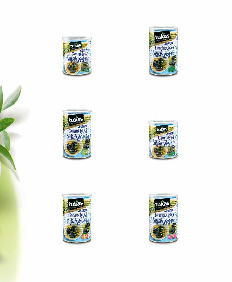 Gemlik Salamura (291-320) Gemlik Black Olives in Brine (291-320 pcs/kg) Süzme Ağırlık/Drained Weight: 400 g Net Ağırlık/Net Weight: 800 g (1/1 Teneke - Tin) Ürün Barkod/Product Barcode: 8697409145160