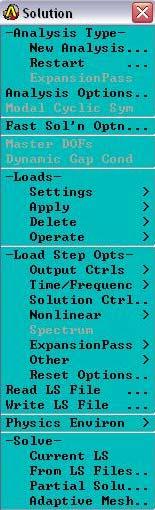 Resim 3.3 Resim 3.4 Analiz yaparken Preferences, Preprocessor, Solution ve General Postprocessor menüleri kullanılmıştır.