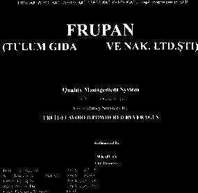 ALINAN PUAN-SKOR: 97 ĠMZA MESUT KAPLAN ISO 17020 GIDA