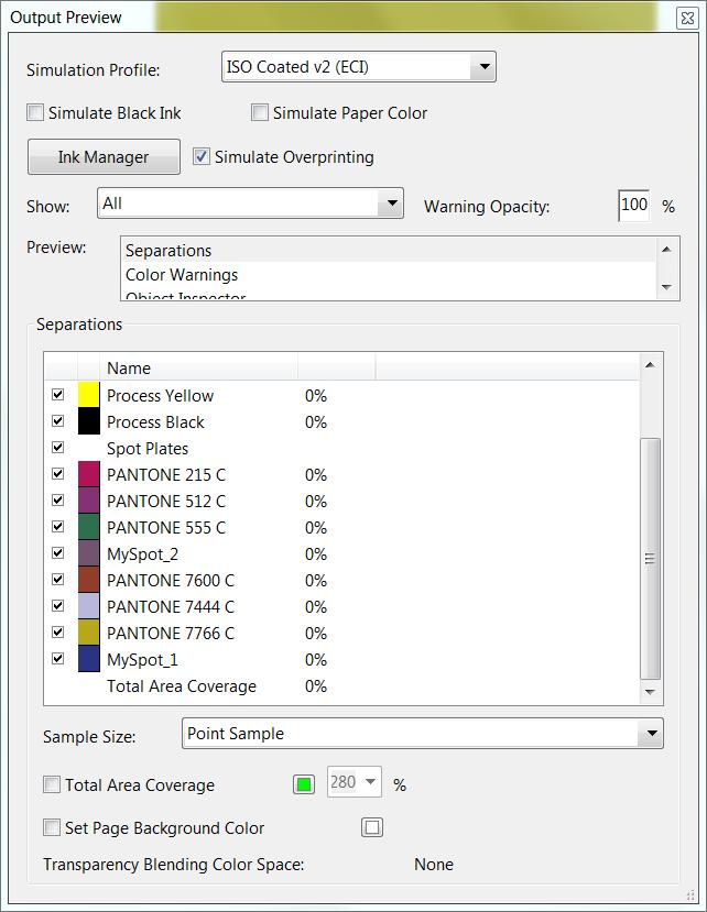 Spot Renklerin Kontrolü PDF oluşturulduktan sonra Adobe Acrobat programında Spot kanalların doğru olarak dosya içinde yer