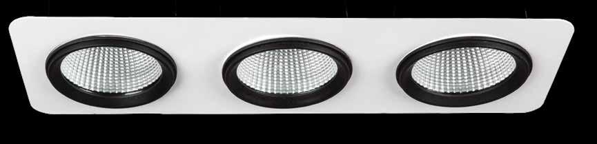 AKT 204-3 DOWNLIGHT Aluminyum profil gövde ve enjeksiyon kafa Yüksek saflıkta aluminyum reflektör; dar, orta ve geniş açı