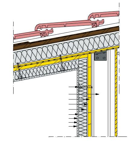 Çelik konstrüksiyon uygulama detayı. Özel Vidalı Dübel. Çelik konstrüksiyon. Ahşap Yüzey. Akrilik Yapıştırıcı (.therm flex)..therm EPS / EPS plus / XPS / taşyünü. Akrilik Yüzey Sıvası (.therm flex). Donatı filesi.