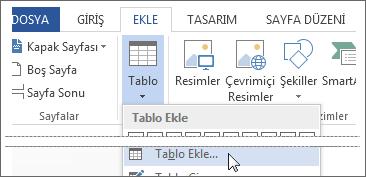 tablodaki sayı sütunu ya da satırının toplamını veren bir formül ekleyebilirsiniz. Tablo olarak daha iyi görünecek bir metniniz varsa kelime iģlemci bu metni tabloya dönüģtürebilir.