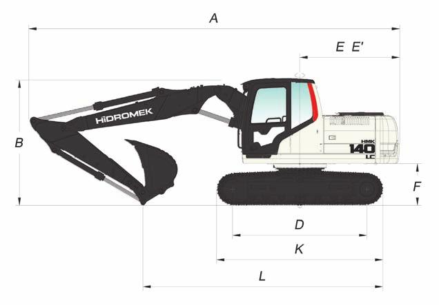 ÖLÇÜLER GENEL ÖLÇÜLER Bom Ölçüsü 5.090 mm Arm Ölçüsü 2.000 mm *2.300 mm 2.600 mm 2.900 mm A - Toplam Uzunluk 8.380 mm 8.360 mm 8.330 mm 8.290 mm B - Bom Yüksekliği 2.730 mm 2.820 mm 2.930 mm 3.