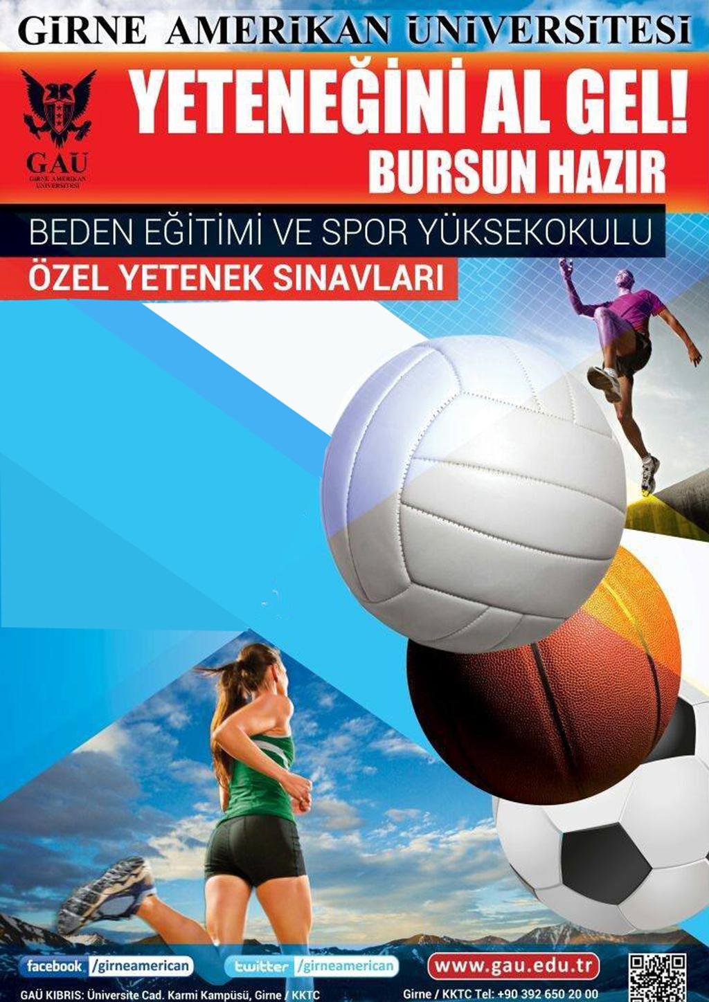 GİRNE AMERİKAN ÜNİVERSİTESİ YETENEKLİYSEN..! www.spor.gau.edu.