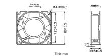 00 $ 80x80x8 mm 220C 50/60 Bilezikli PF808B 220C FREKNS 50/60 YTKLM Bilezikli KIM 0.08/0.