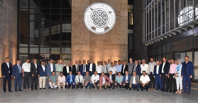 Kayseri'de bulunan TOBB'a bağlı Odalar ve Borsa ortak toplantısı Kayseri Ticaret Odası ev sahipliğinde 10.07.2018'de gerçekleşti.
