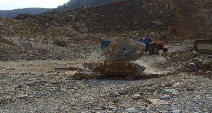 Deney sırasında elde edilen taş